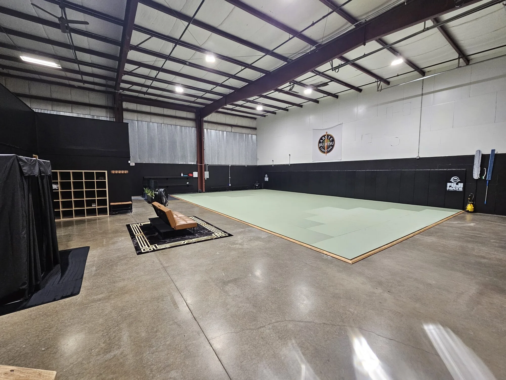 Academy mat and lounge area
